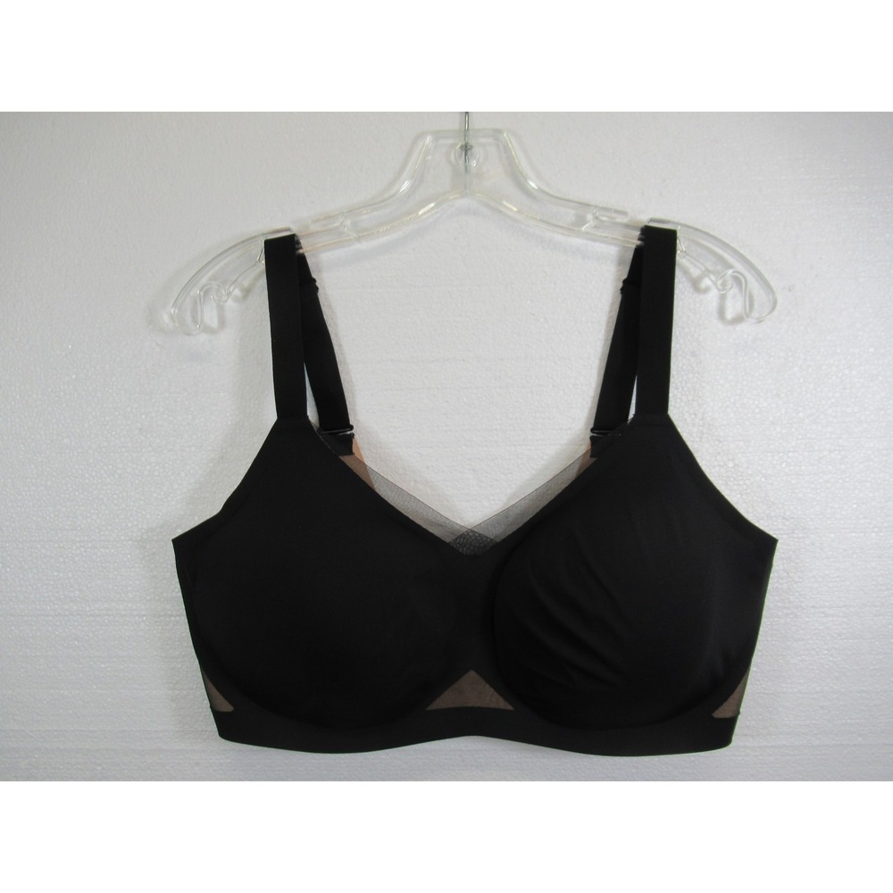 Honeylove Crossover Bra 38DDD Black Wireless Removable Pads lwbr0304
